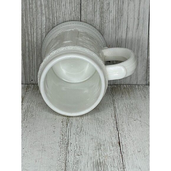 Vintage 1910 Westmoreland Milk Glass Stein Troubadour Pattern - Picture 6 of 11